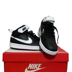 Nike Court Borough Mid 2  Black/White CD7782-010 Youth Sneakers - Size 6Y NIB